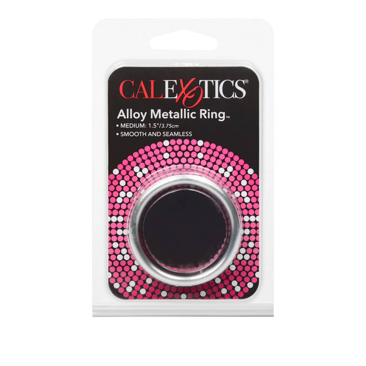 Rings! Alloy Metallic Cock Ring - Medium - 1.5in - Silver - Image 3