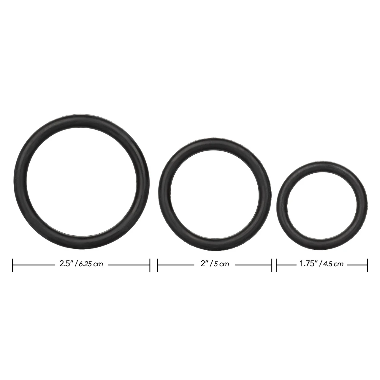 Rings! Black Rubber Cock Rings (3 Piece Set) - Image 5