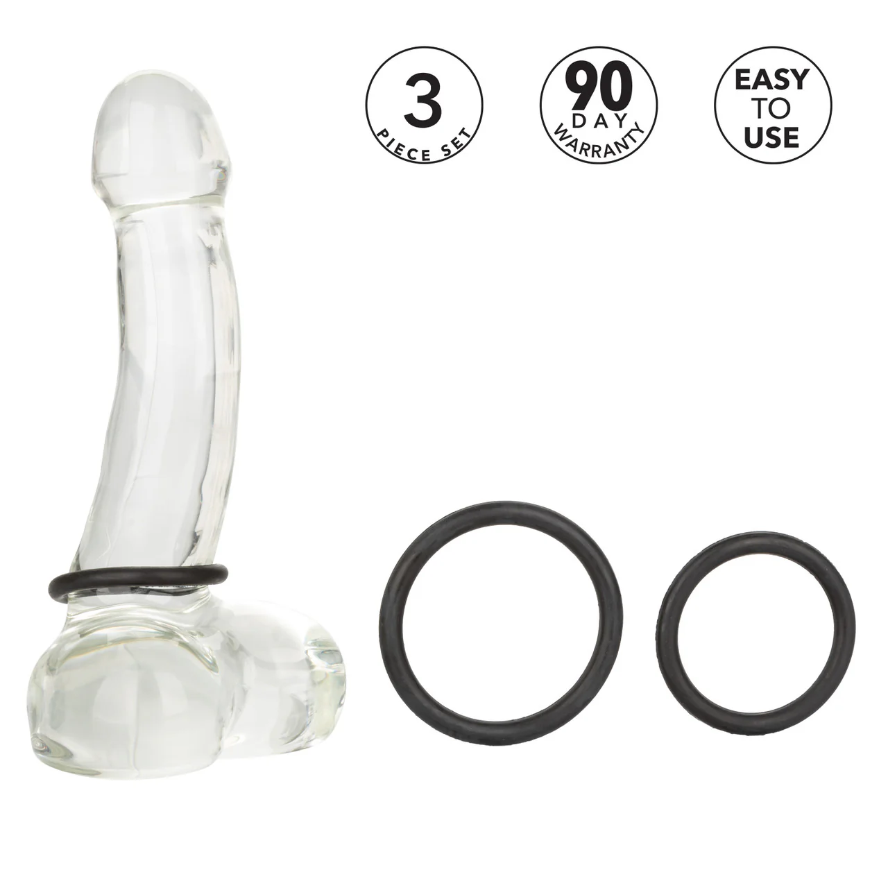 Rings! Black Rubber Cock Rings (3 Piece Set) - Image 6
