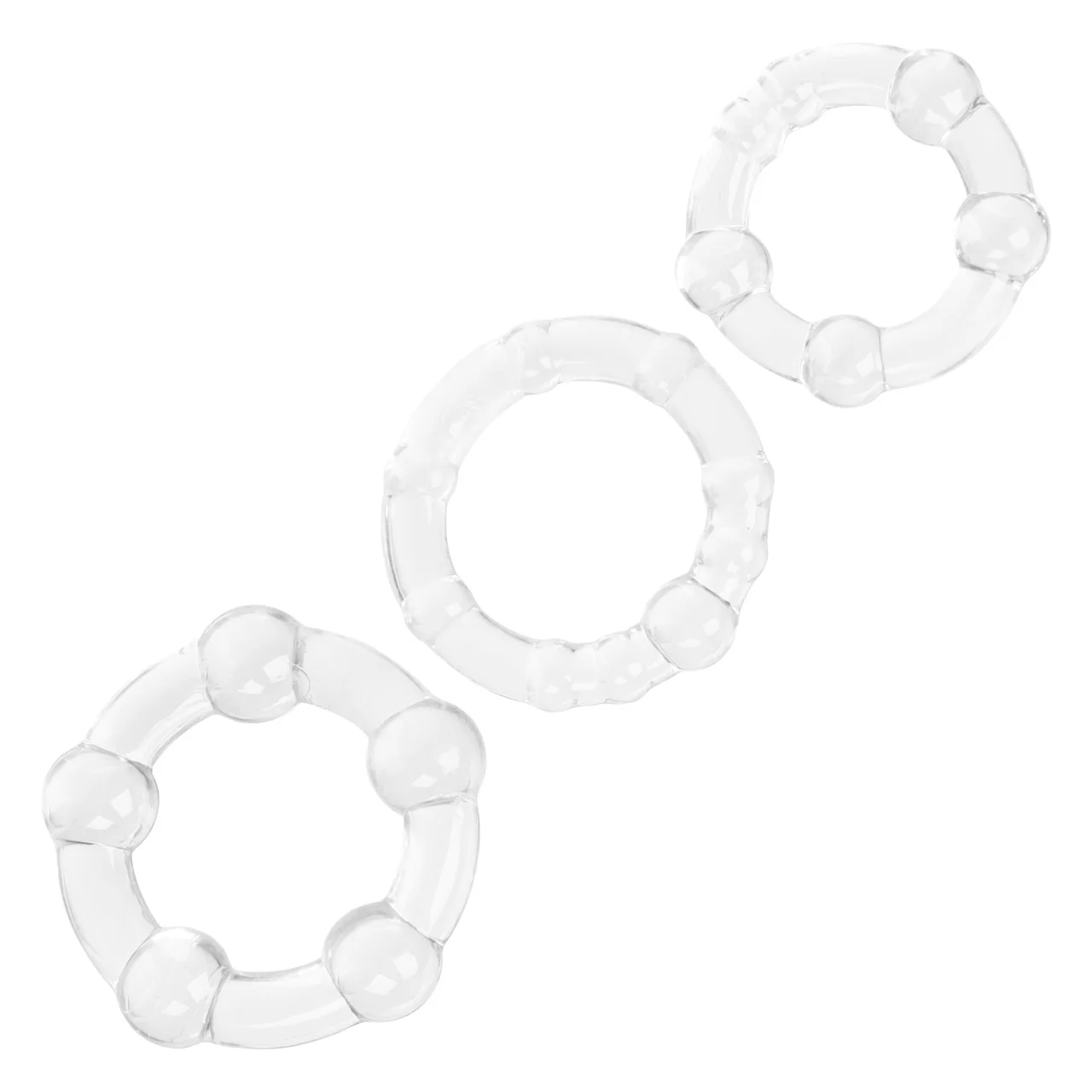 Rings! Island Rings Cock Rings (3 piece set) - Clear - Image 2
