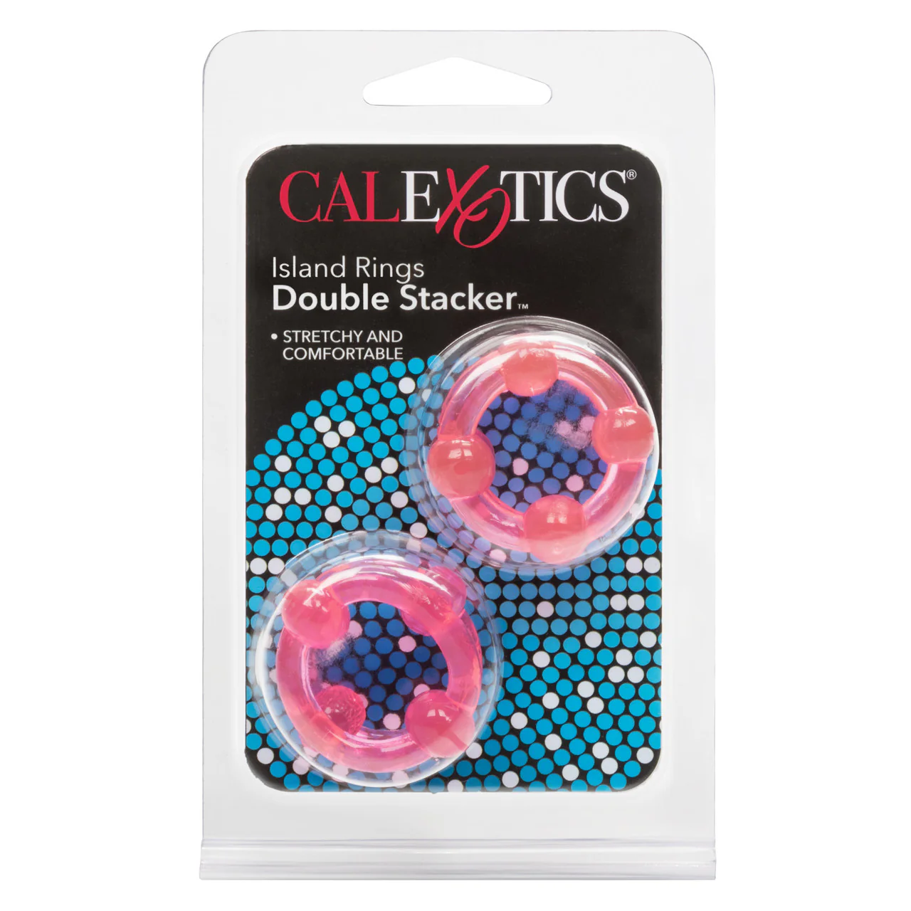 Rings! Island Rings Double Stacker Cock Rings (2 piece set) - Pink - Image 3