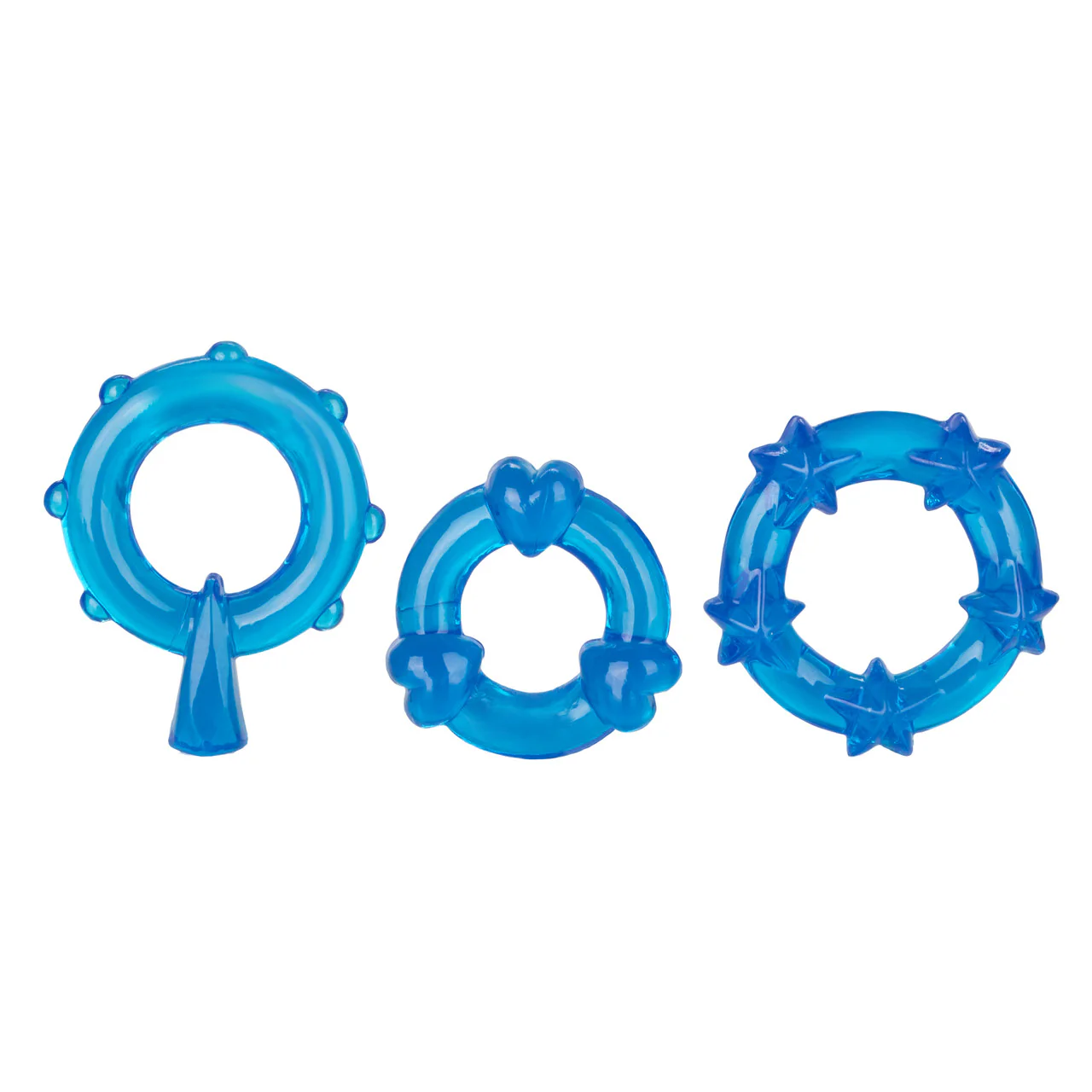 Rings! Magic C Rings Cock Rings (3 Piece Set) - Blue - Image 2