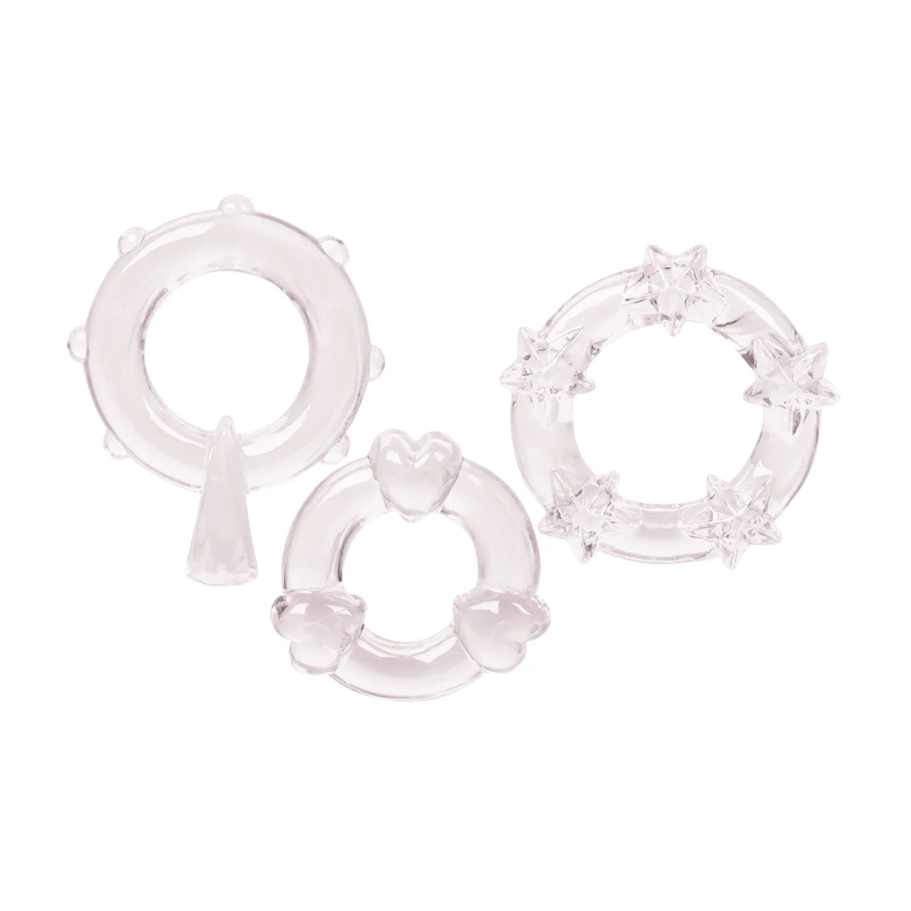 Rings! Magic C Rings Cock Rings (3 Piece Set) - Clear - Image 2