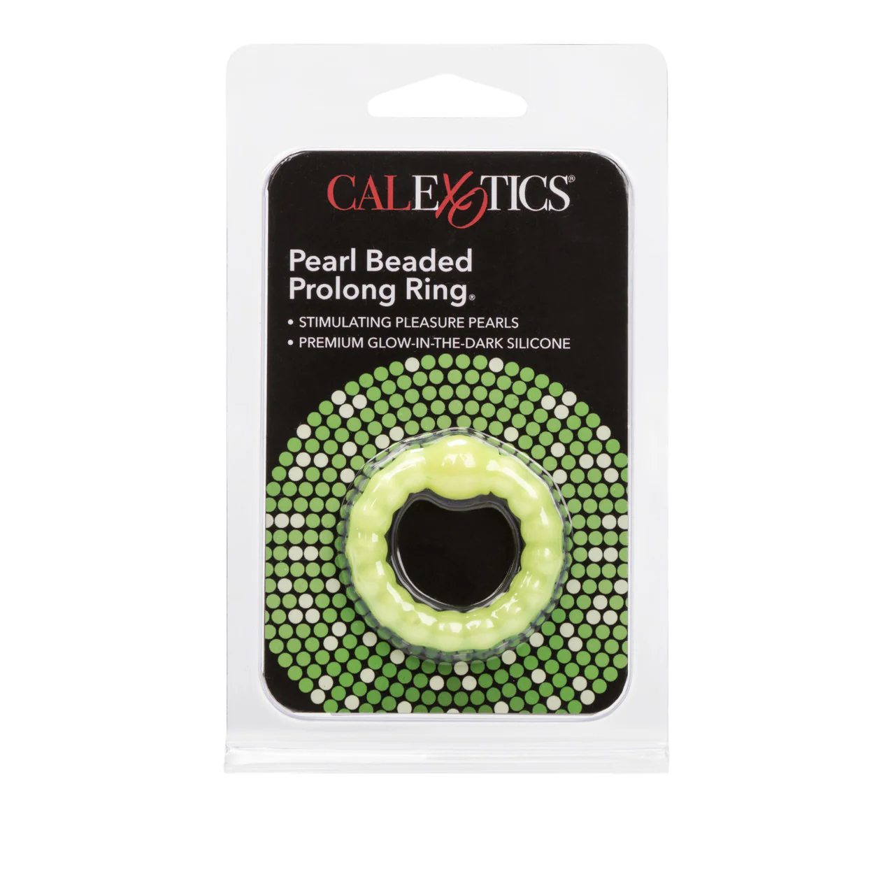 Rings! Pearl Beaded Prolong Silicone Cock Ring - Glow - Image 3