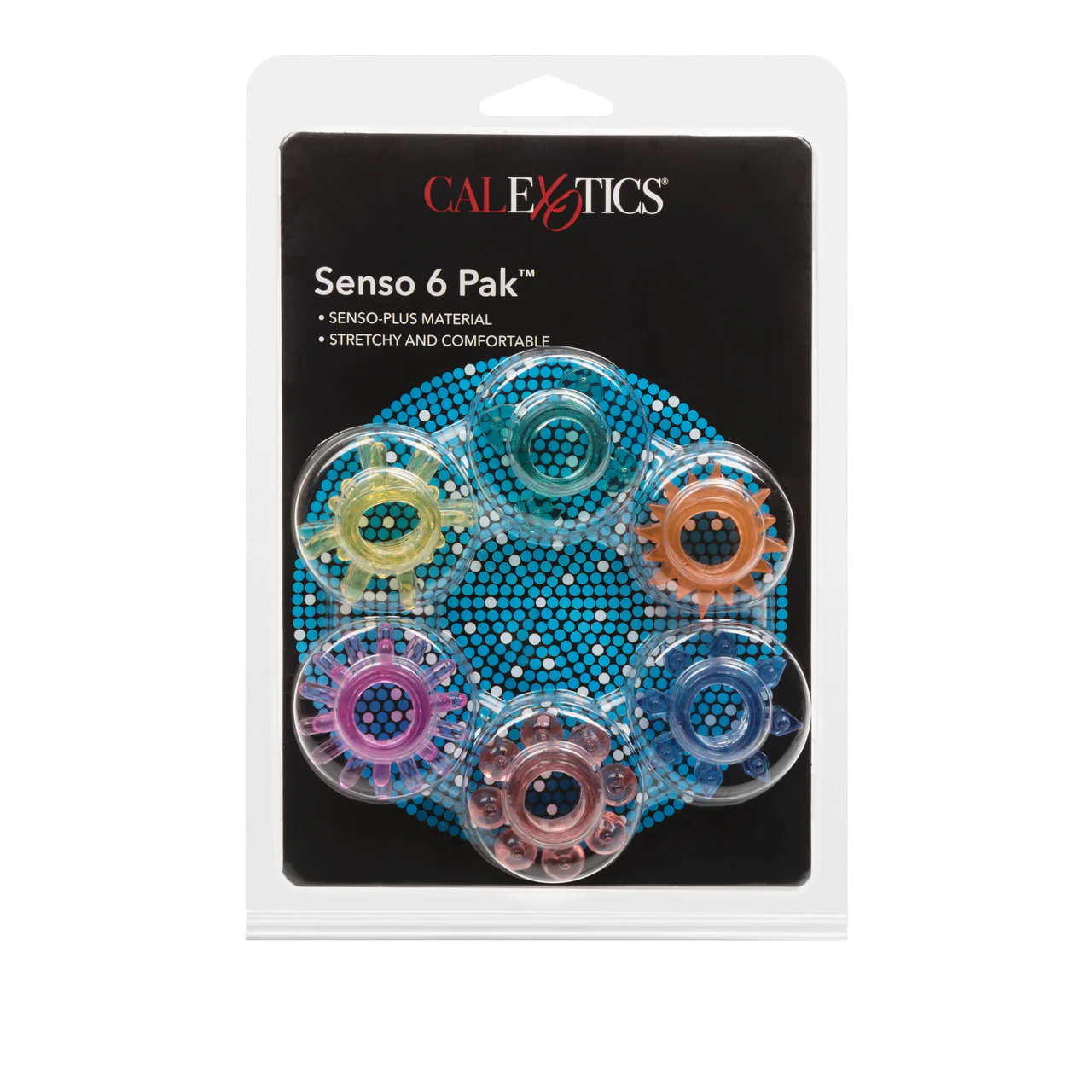 Rings! Senso 6 Pack Cock Rings (6 Piece Set)- Assorted Colors - Image 3