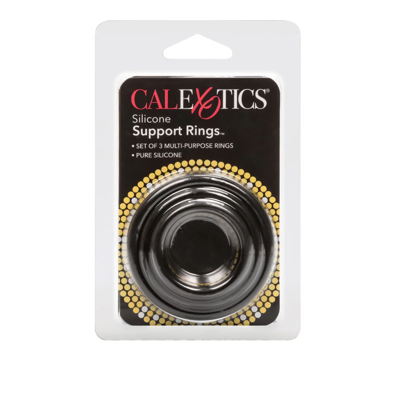 Rings! Silicone Support Rings Cock Rings (3 Piece Set) - Black - Image 3