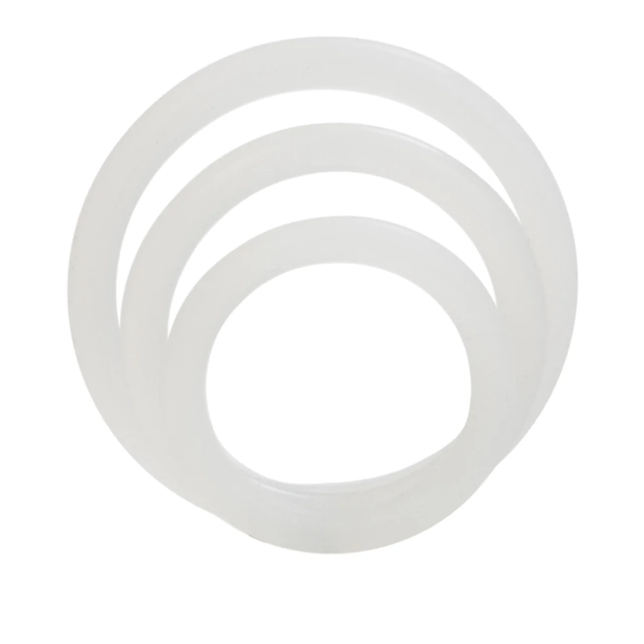 Rings! Silicone Support Rings Cock Rings (3 Piece Set) - Clear - Image 9