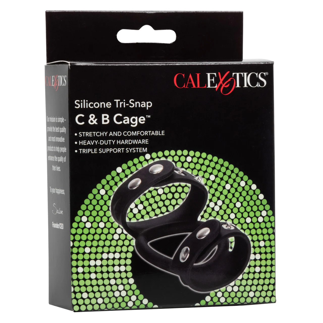 Rings! Silicone Tri-Snap C & B Cage Cock Ring - Image 3