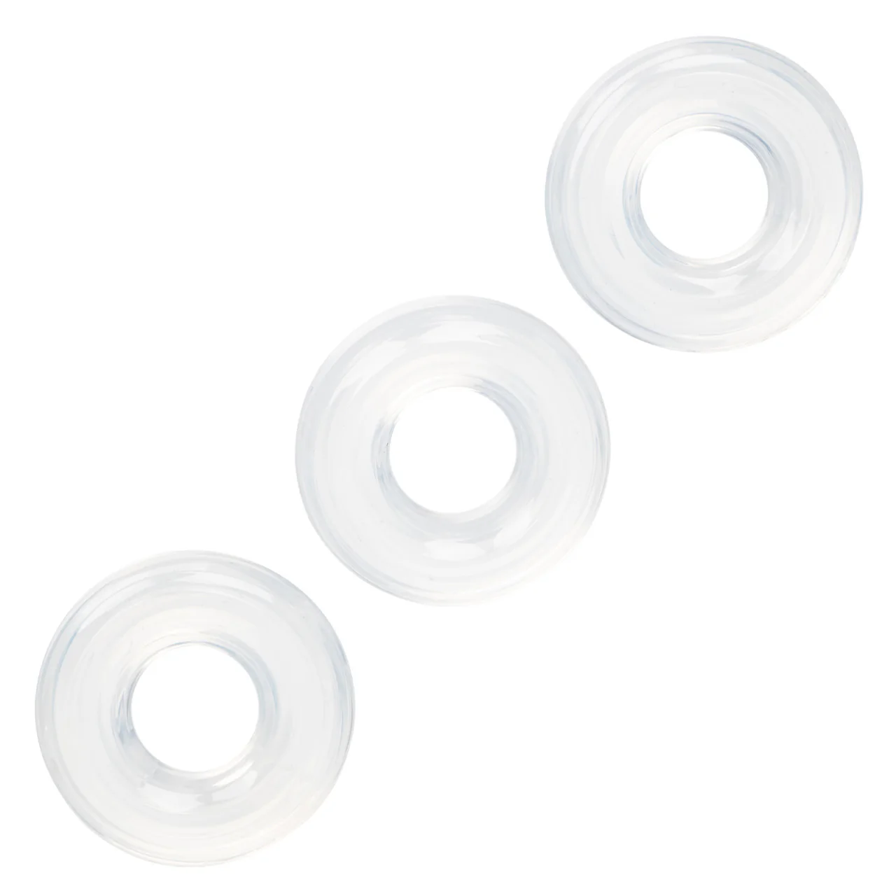 Rings! Stacker Silicone Cock Rings 3 Piece - Clear - Image 2