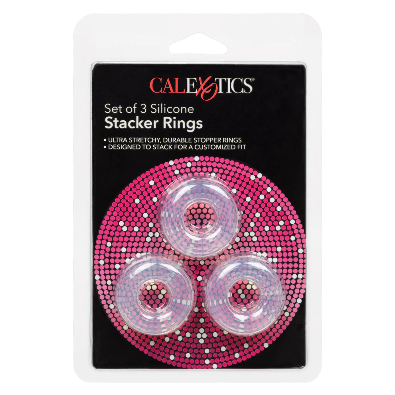 Rings! Stacker Silicone Cock Rings 3 Piece - Clear - Image 3