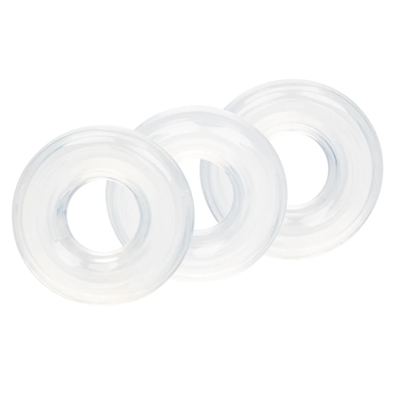 Rings! Stacker Silicone Cock Rings 3 Piece - Clear - Image 7