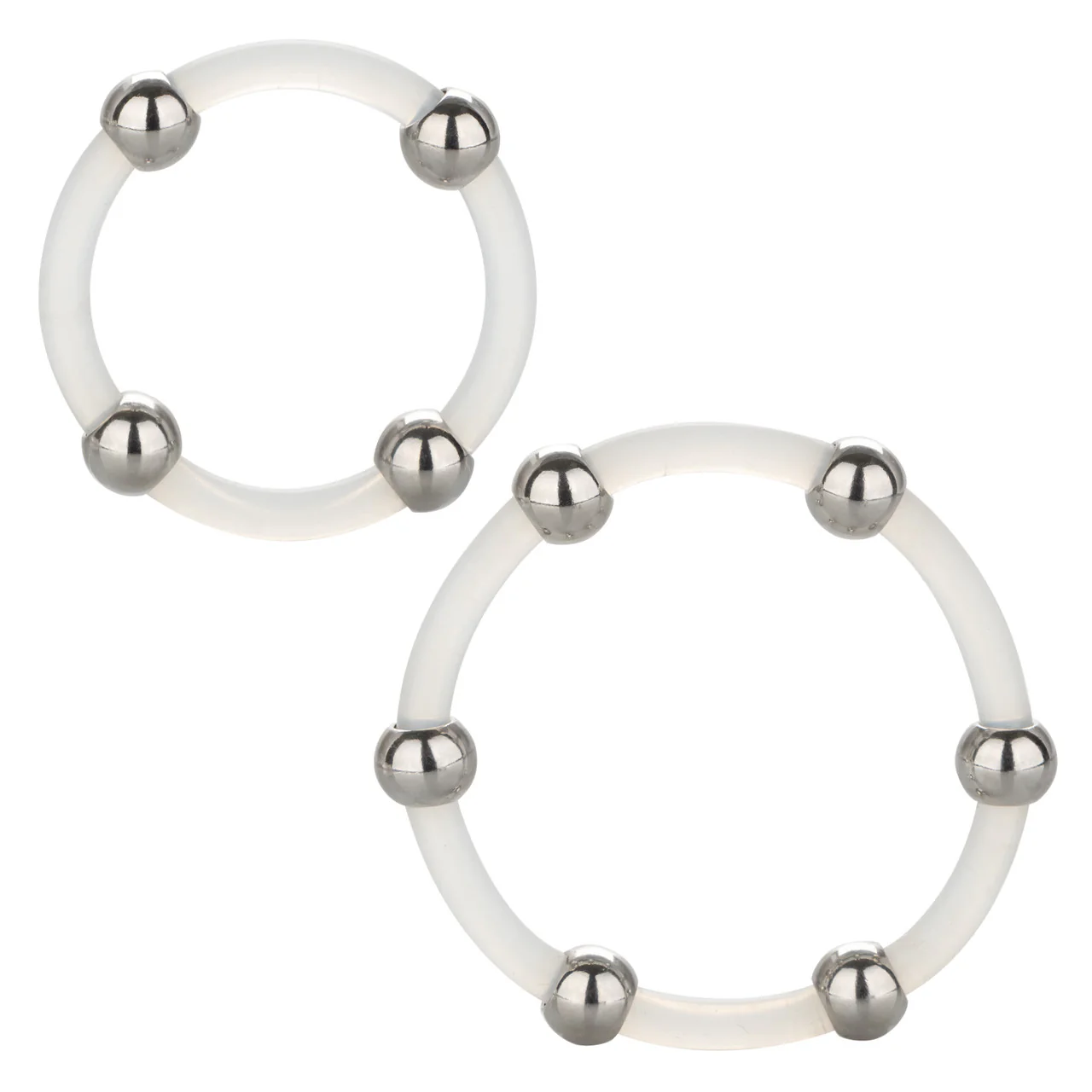 Rings! Steel Beaded Silicone Ring Set (2 per set) - Image 2