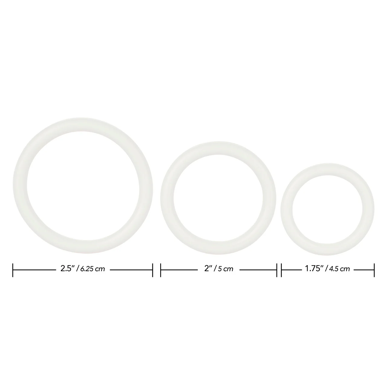Rings! Tri Rings Cock Ring Set (3 Piece Set) - GLOW IN THE DARK - Image 5