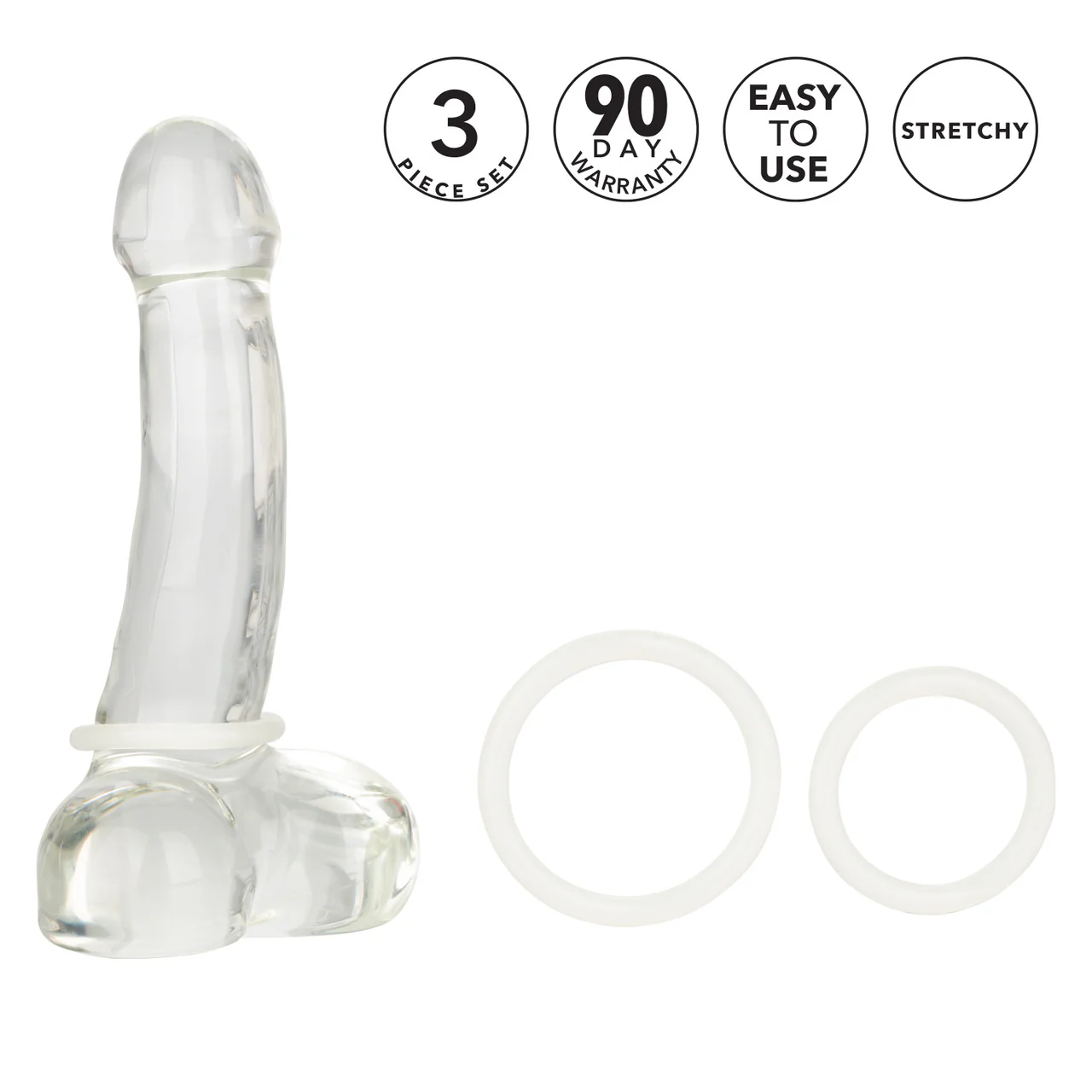 Rings! Tri Rings Cock Ring Set (3 Piece Set) - GLOW IN THE DARK - Image 6