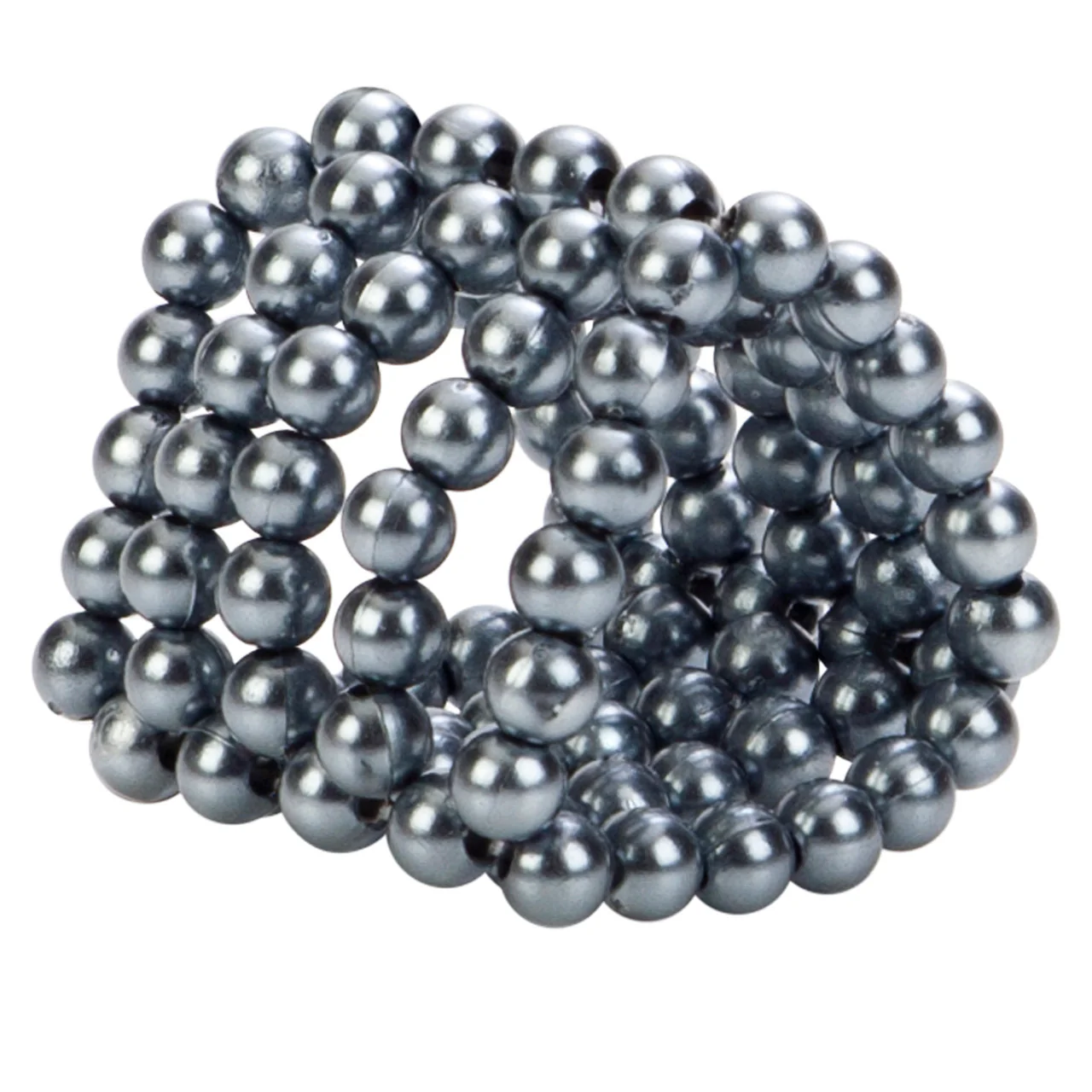 Rings! Ultimate Stroker Beads Cock Ring - Silver - Image 5