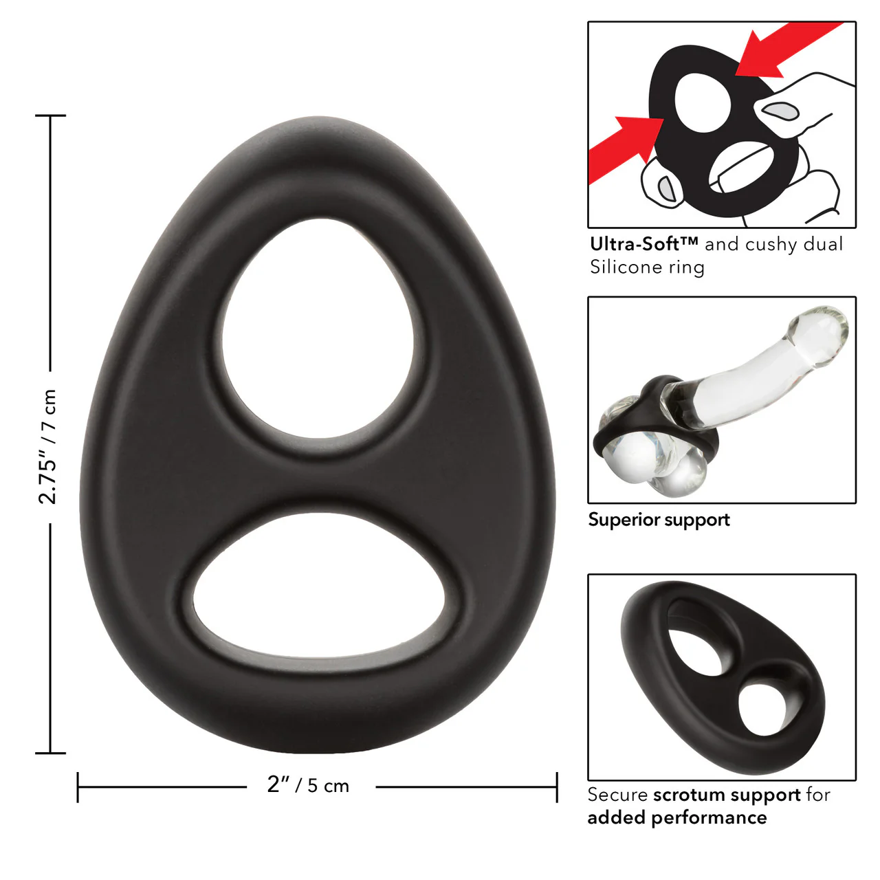Rings! Ultra-Soft Dual Ring Silicone Cock Ring - Image 5