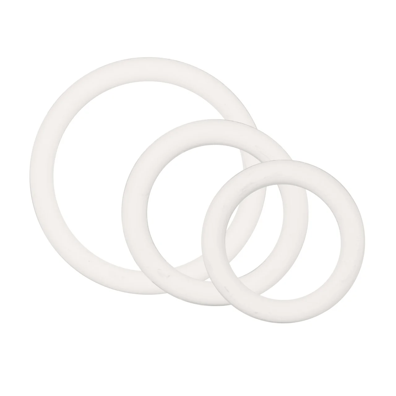 Rings! White Rubber Cock Rings (3 Piece Set) - Image 2