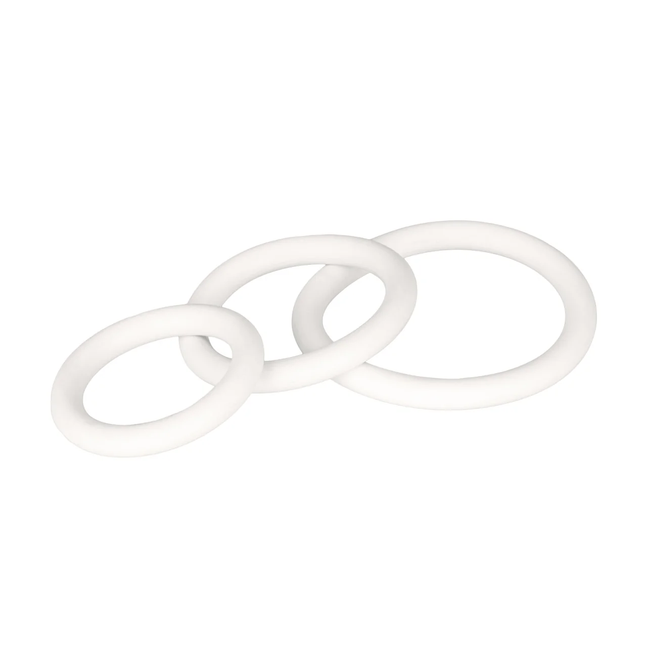 Rings! White Rubber Cock Rings (3 Piece Set) - Image 5