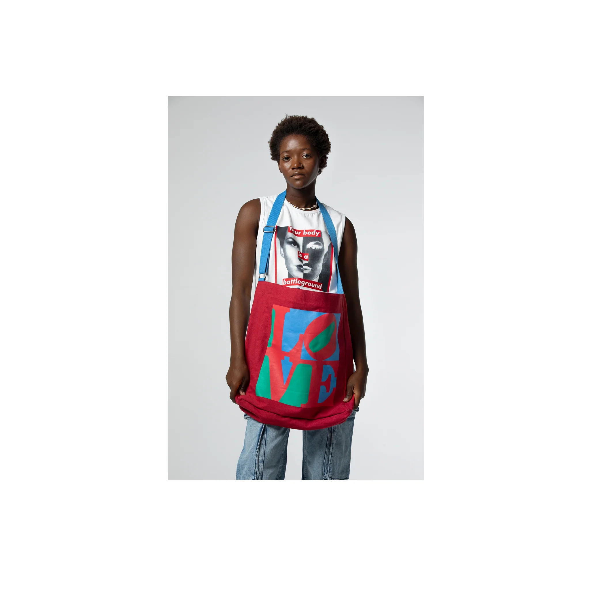 Robert Indiana Love Crossbody Tote Bag - Image 5