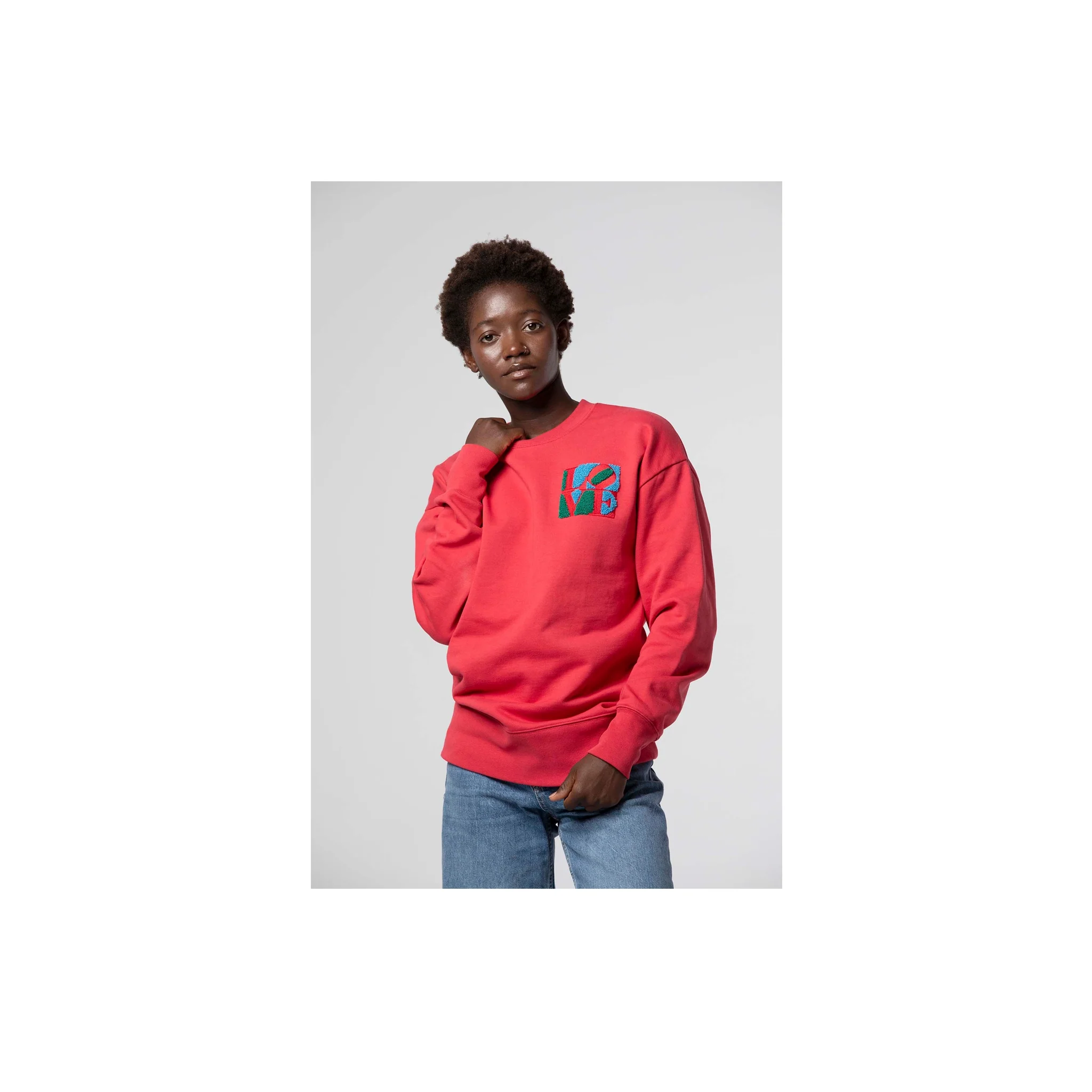 Robert Indiana Love Patch Crewneck Sweatshirt - Image 4