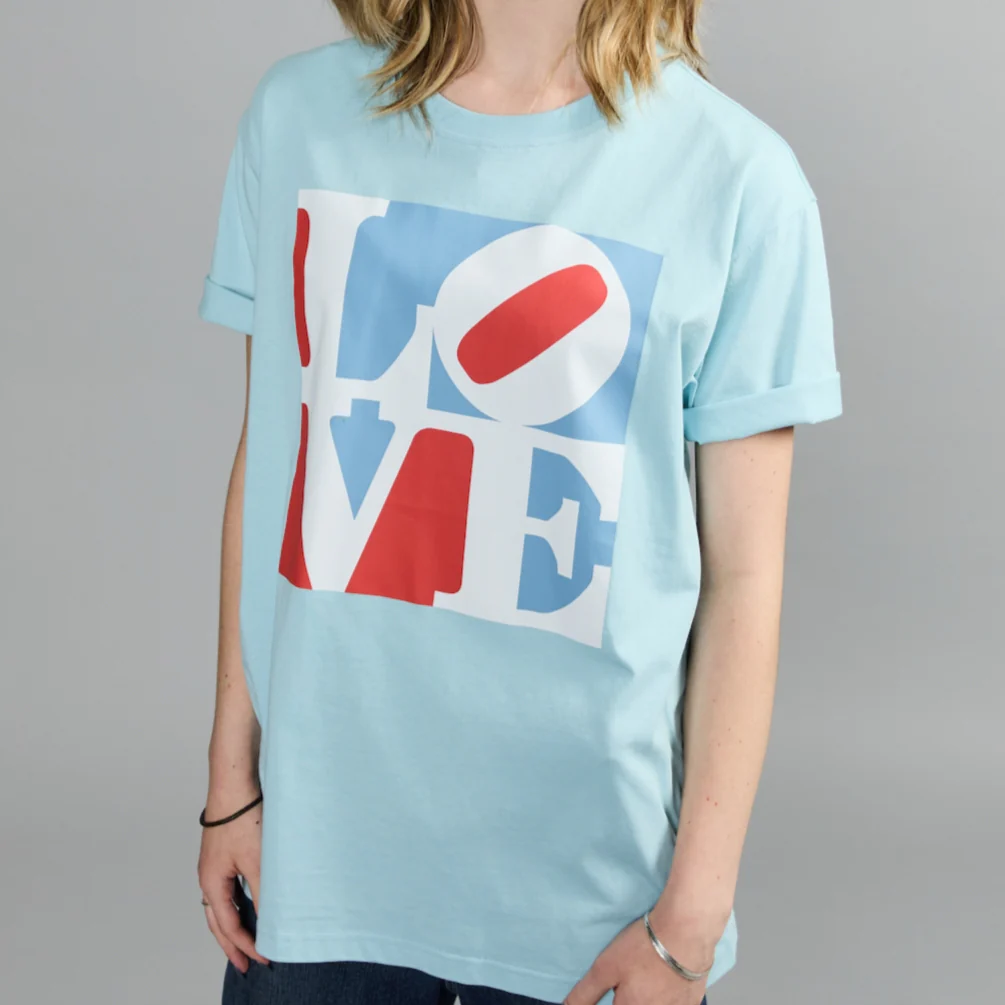 Robert Indiana Love T-Shirt - Blue - Image 2