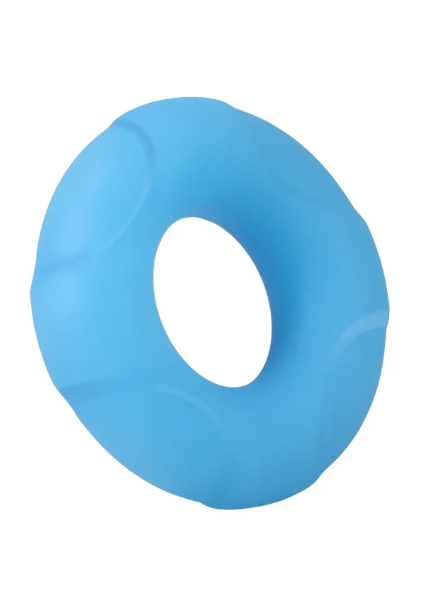 Rock Solid Lifesaver Glow in the Dark Silicone Cock Ring - Blue - Image 3