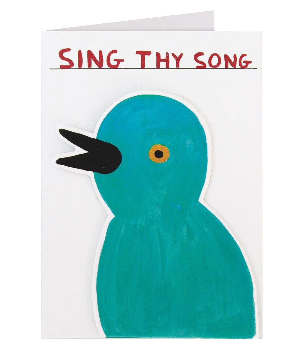 Sing Thy Song Puffy Sticker Card - Third Drawer Down X David Shrigley - Image 3