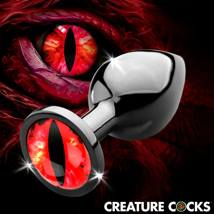 Sinister Eye Red Eye Metal Butt Plug - Medium - Image 2