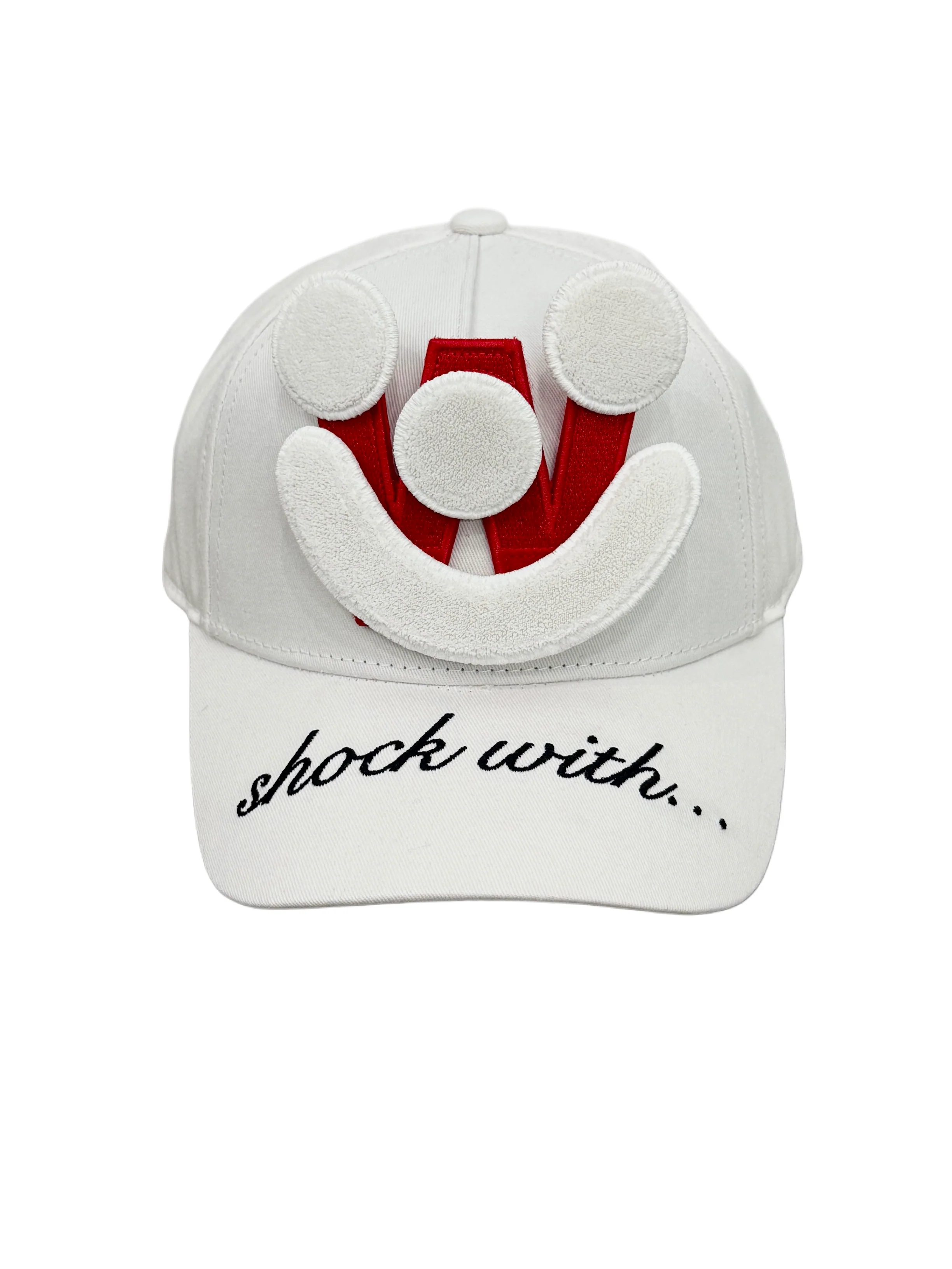 Smiley Cap in White by Walter van Beirendonck - Image 3