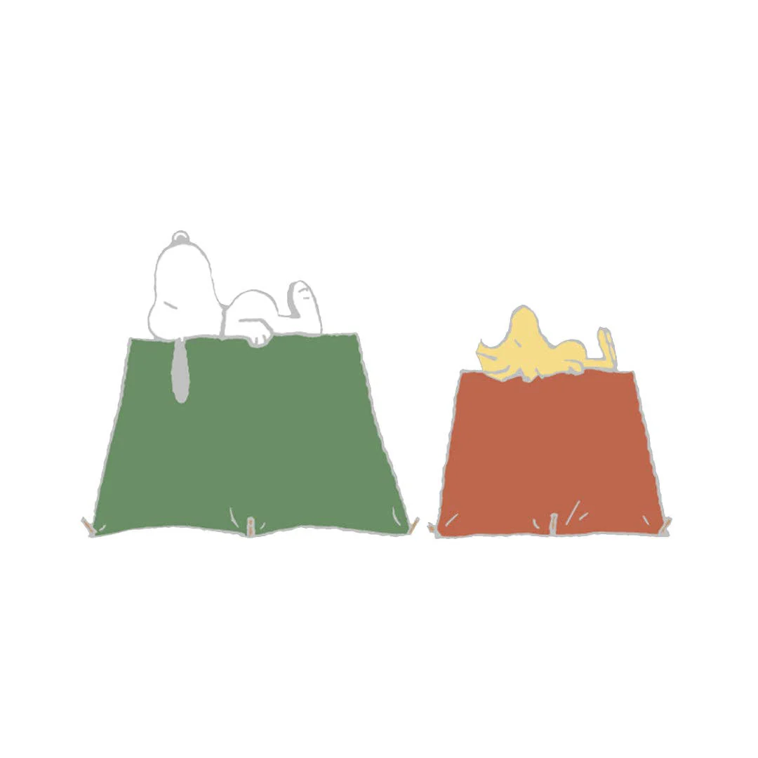 Snoopy & Woodstock Tents Enamel Pin Set