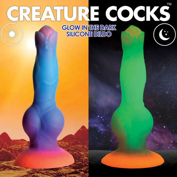 Creature Cock Space Cock Glow-In-The-Dark Silicone Alien Dildo - Image 3
