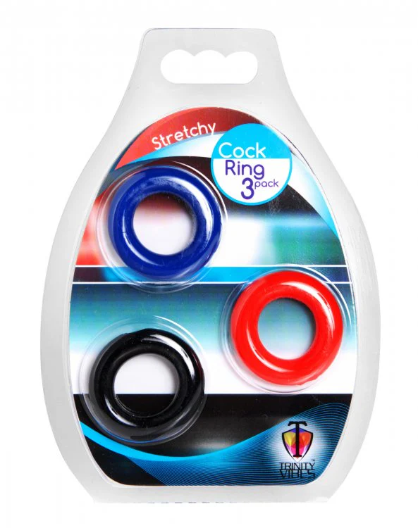 Stretchy Cock Ring 3 Pack by Trinity Men - Image 3