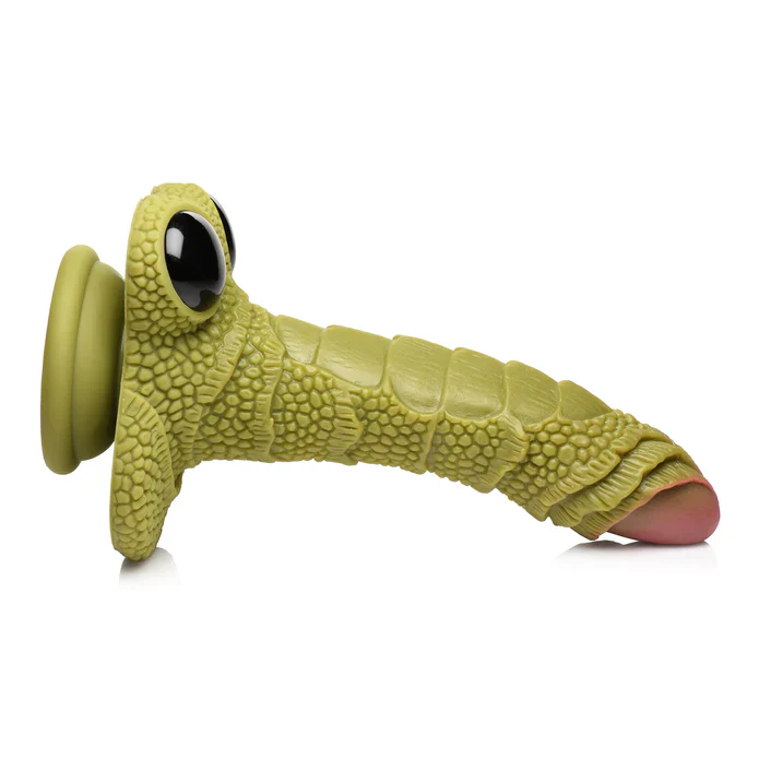 Creature Cock Swamp Monster Green Scaly Silicone Dildo - Image 4