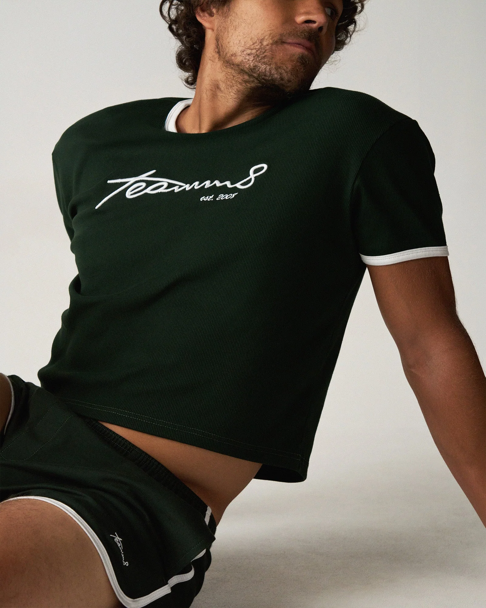 TEAMM8 M.V.P. Retro Cropped Tee - Forest - Image 3