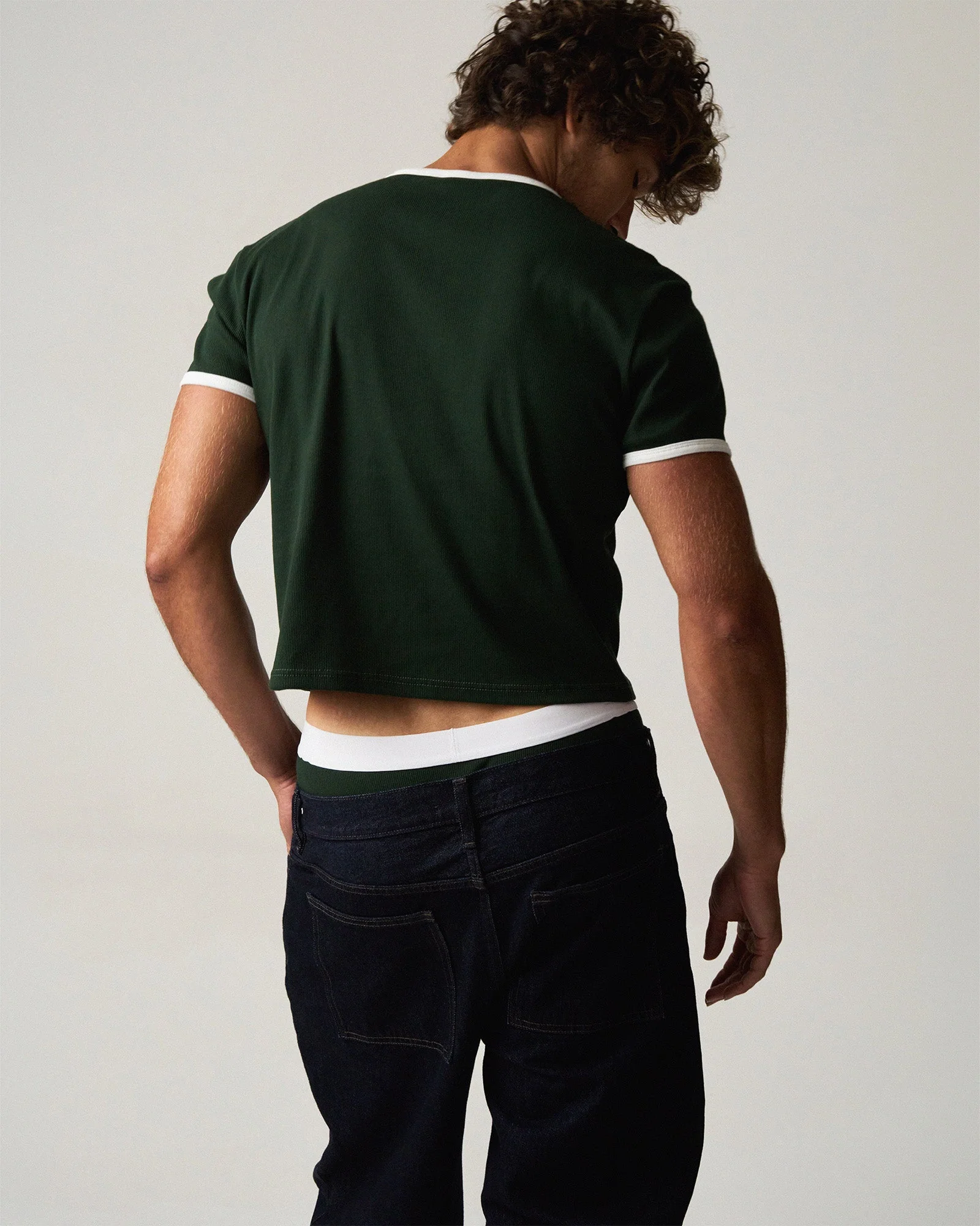 TEAMM8 M.V.P. Retro Cropped Tee - Forest - Image 4