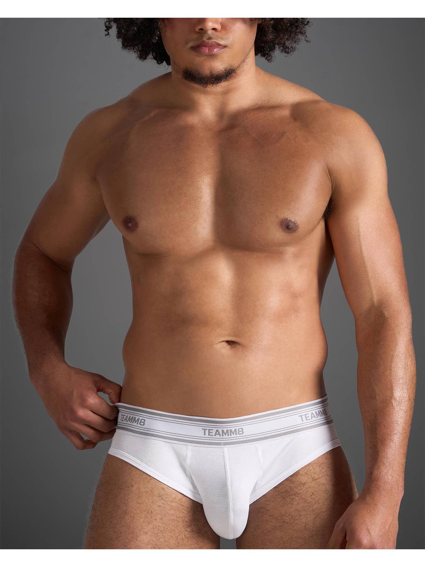 TEAMM8 New Classic Cotton Brief - White - Image 3