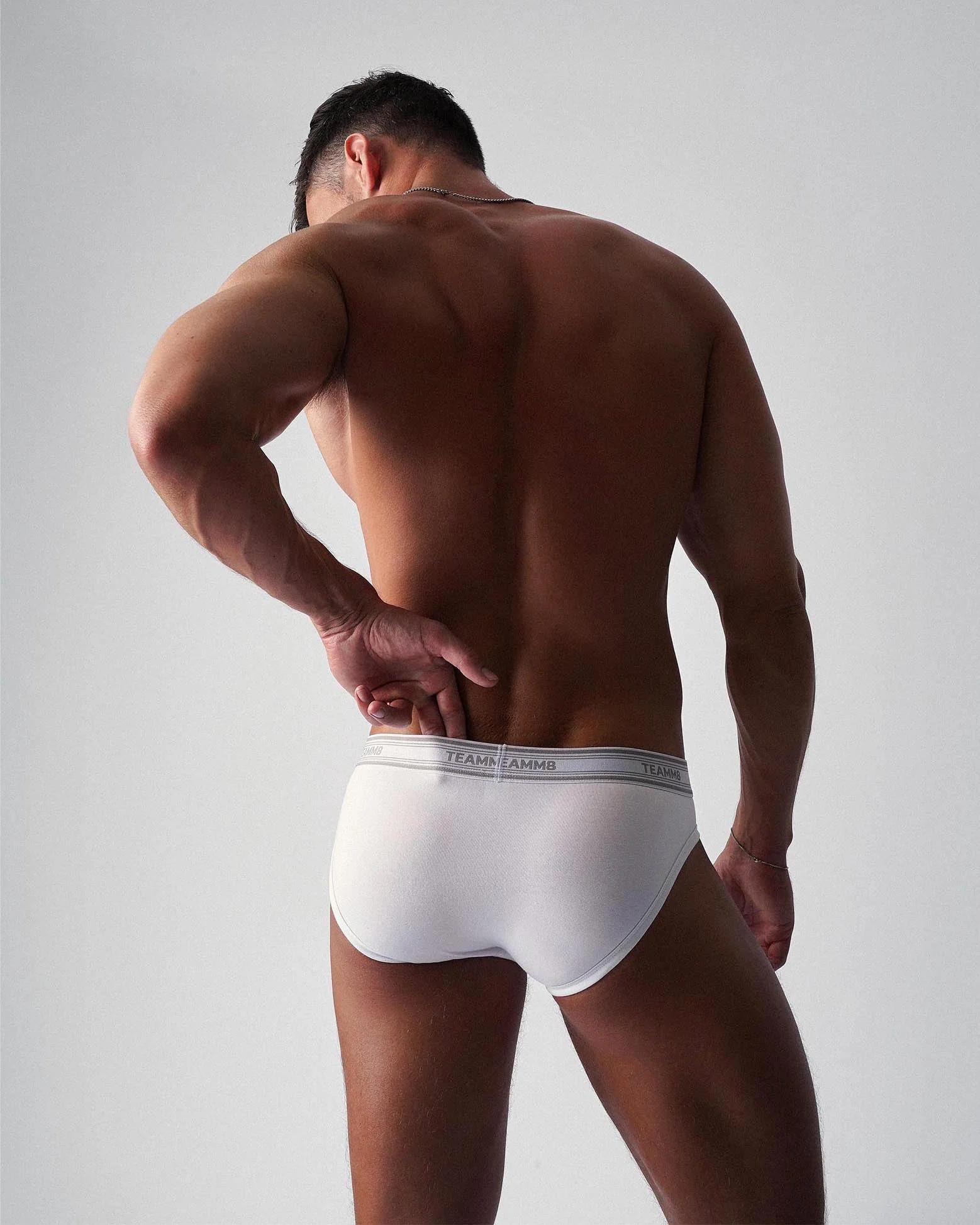 TEAMM8 New Classic Cotton Brief - White - Image 9