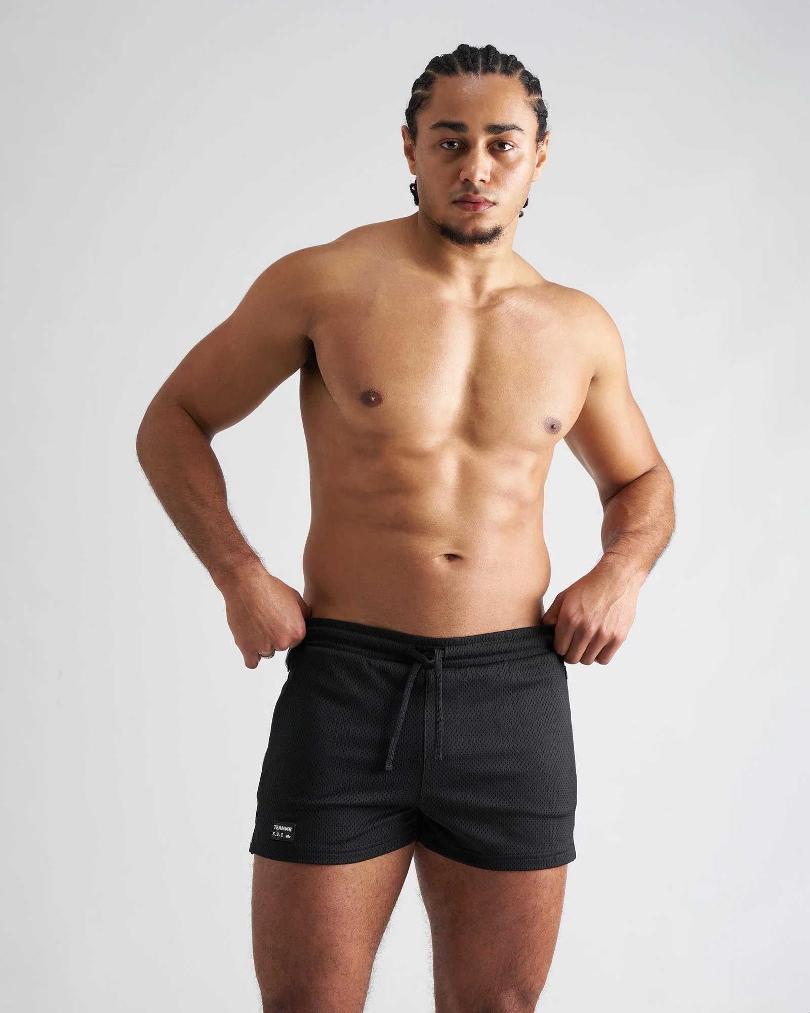 TEAMM8 S.S.C. Fraternity Mesh 3" Short - Black - Image 3