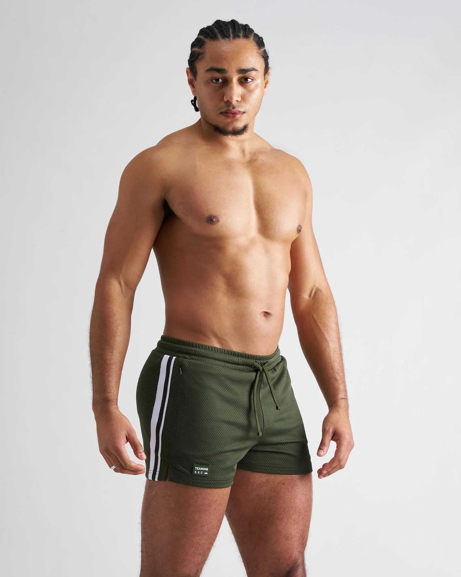 TEAMM8 S.S.C. Fraternity Mesh 3" Short - Forest Green - Image 4