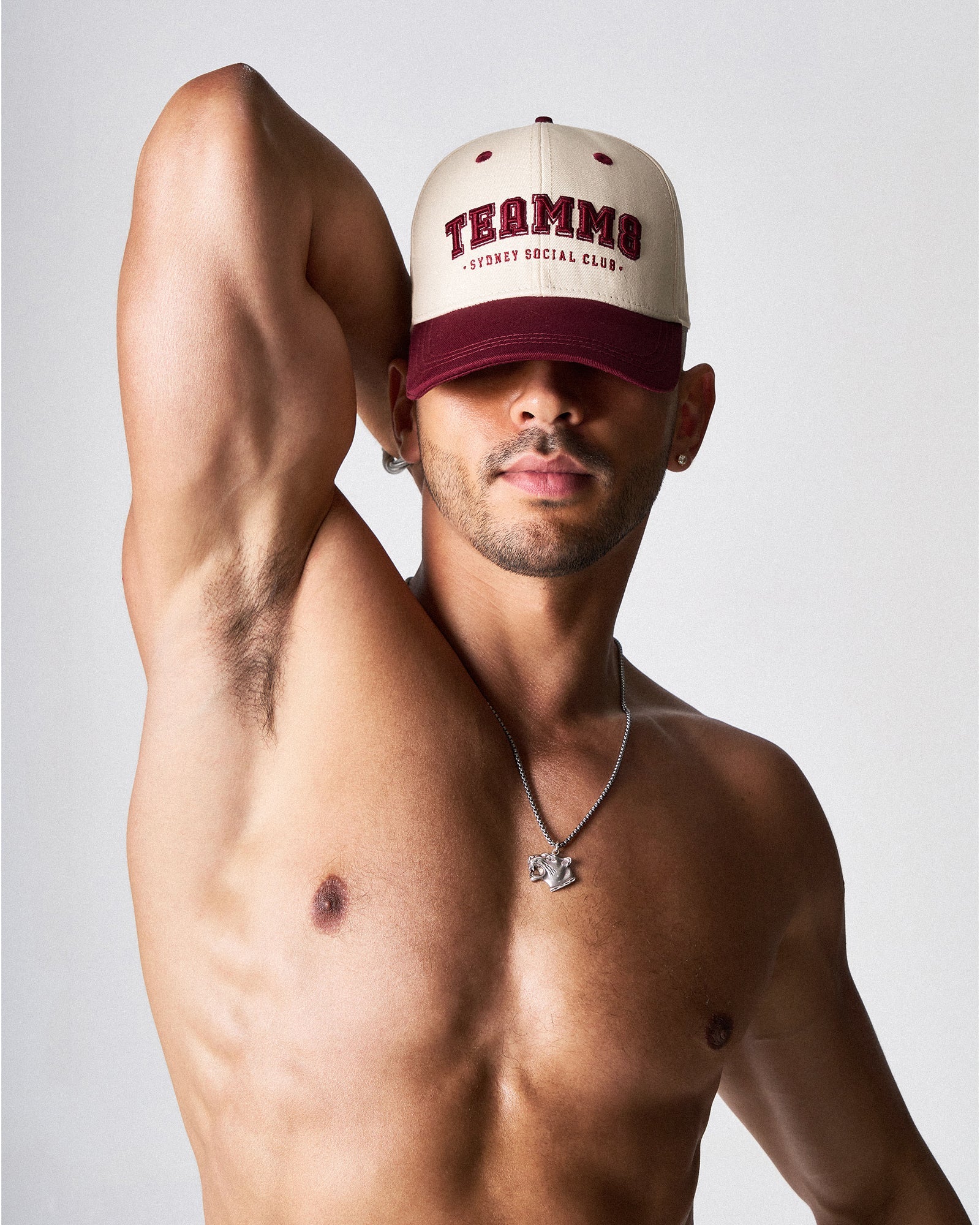 TEAMM8 S.S.C. Legacy Cap Crème & Maroon - Image 2