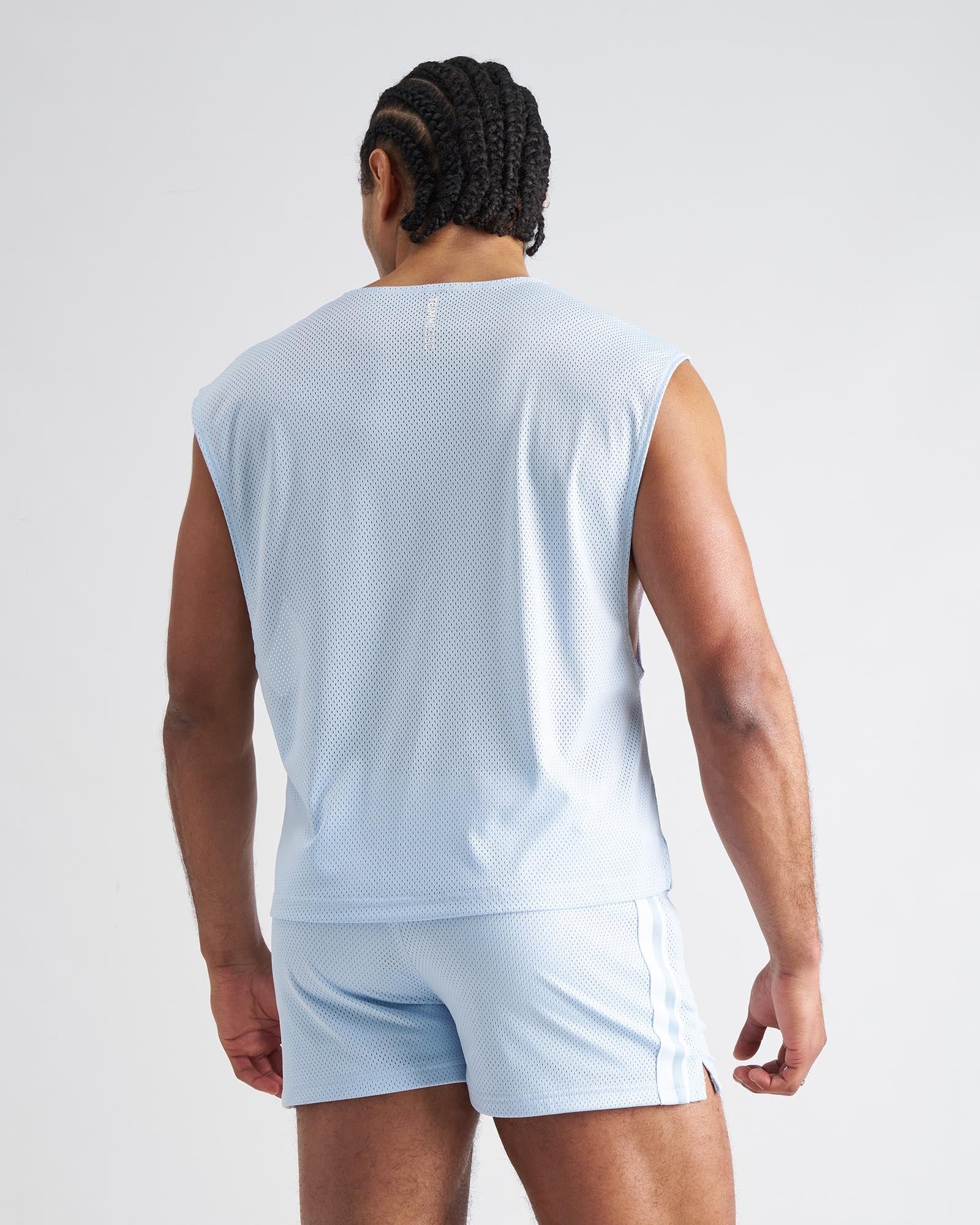 TEAMM8 S.S.C. Mesh Muscle Tank - Light Blue - Image 3