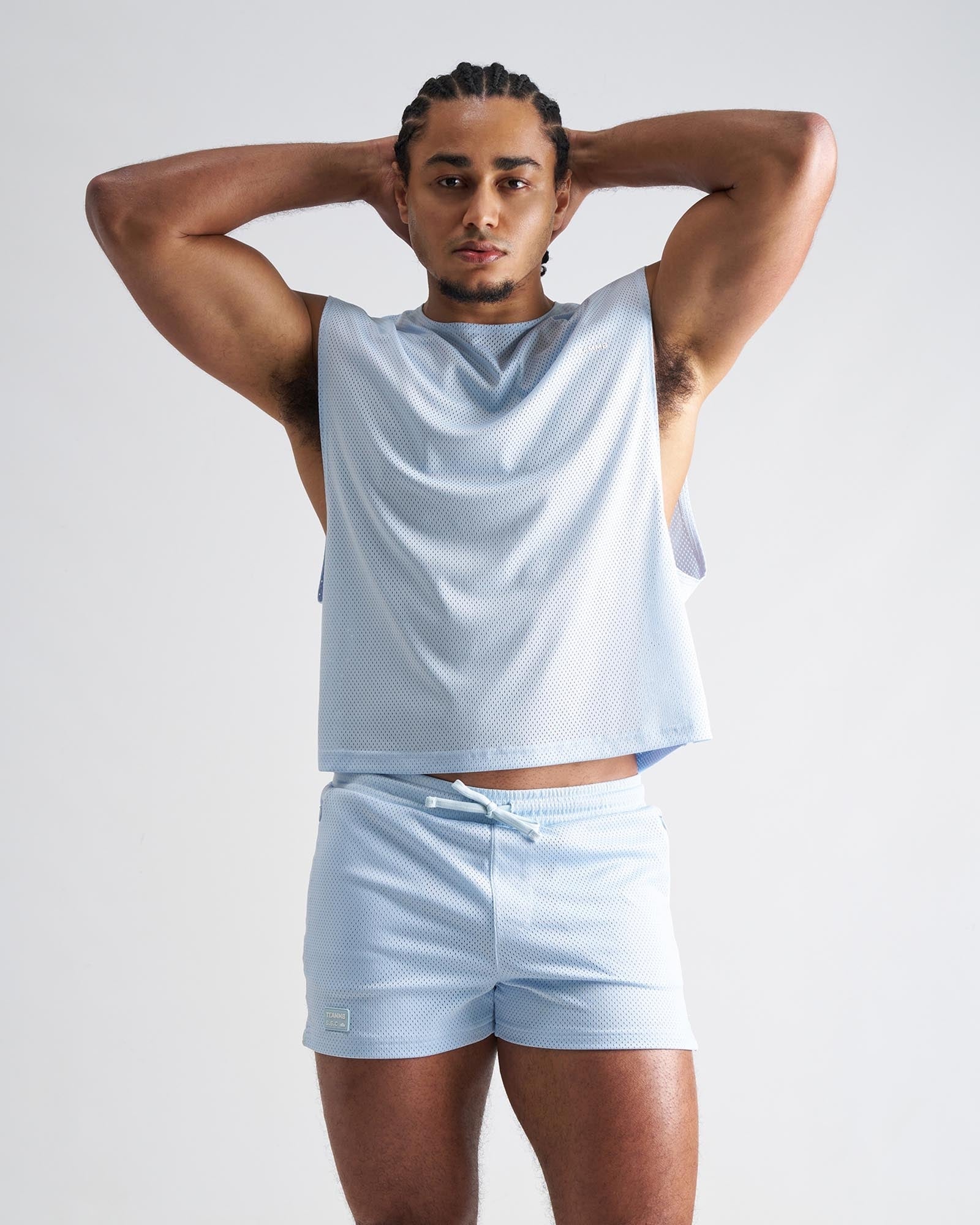 TEAMM8 S.S.C. Mesh Muscle Tank - Light Blue - Image 5
