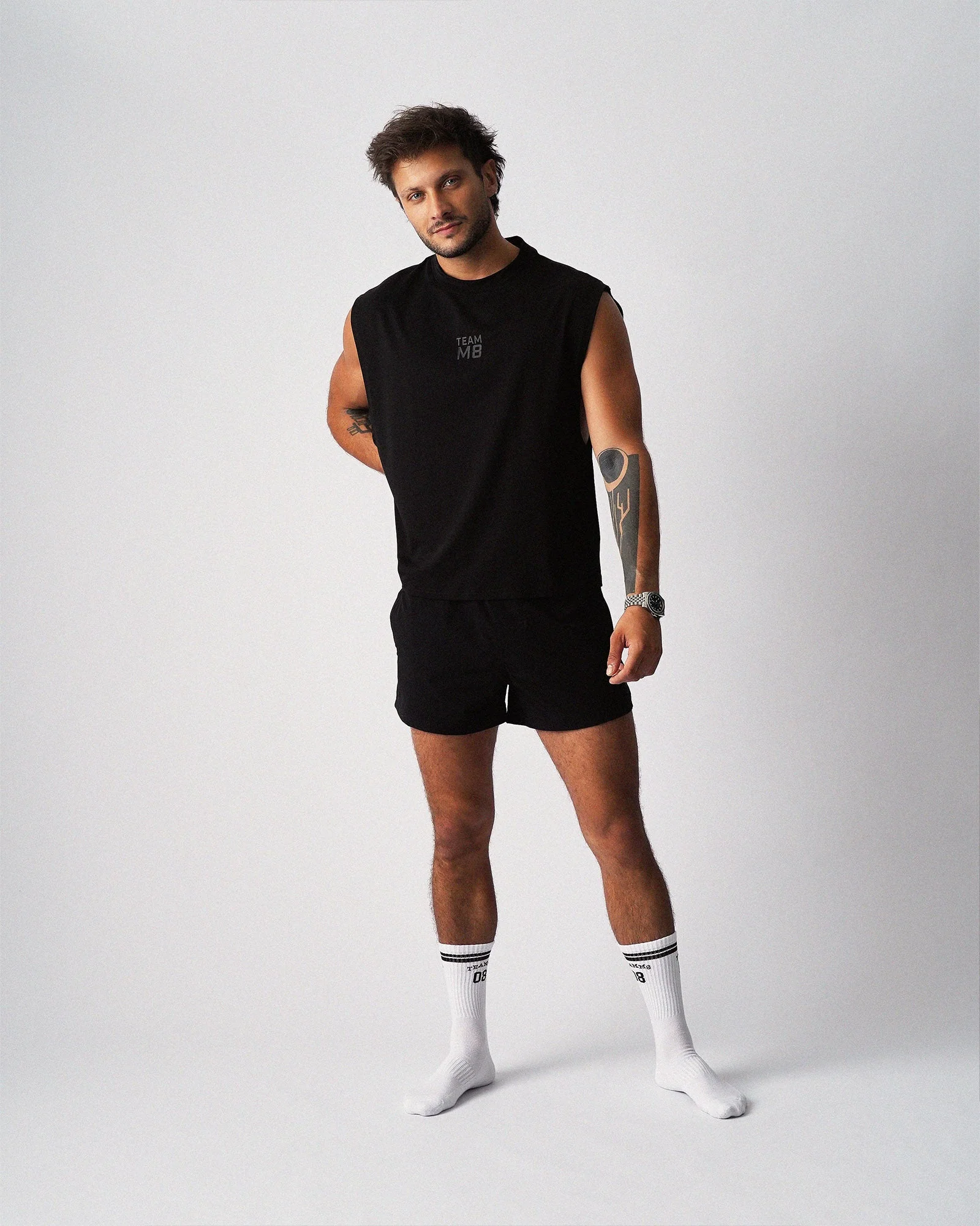 TEAMM8 Strike Box Muscle Tank 2.0. - Black