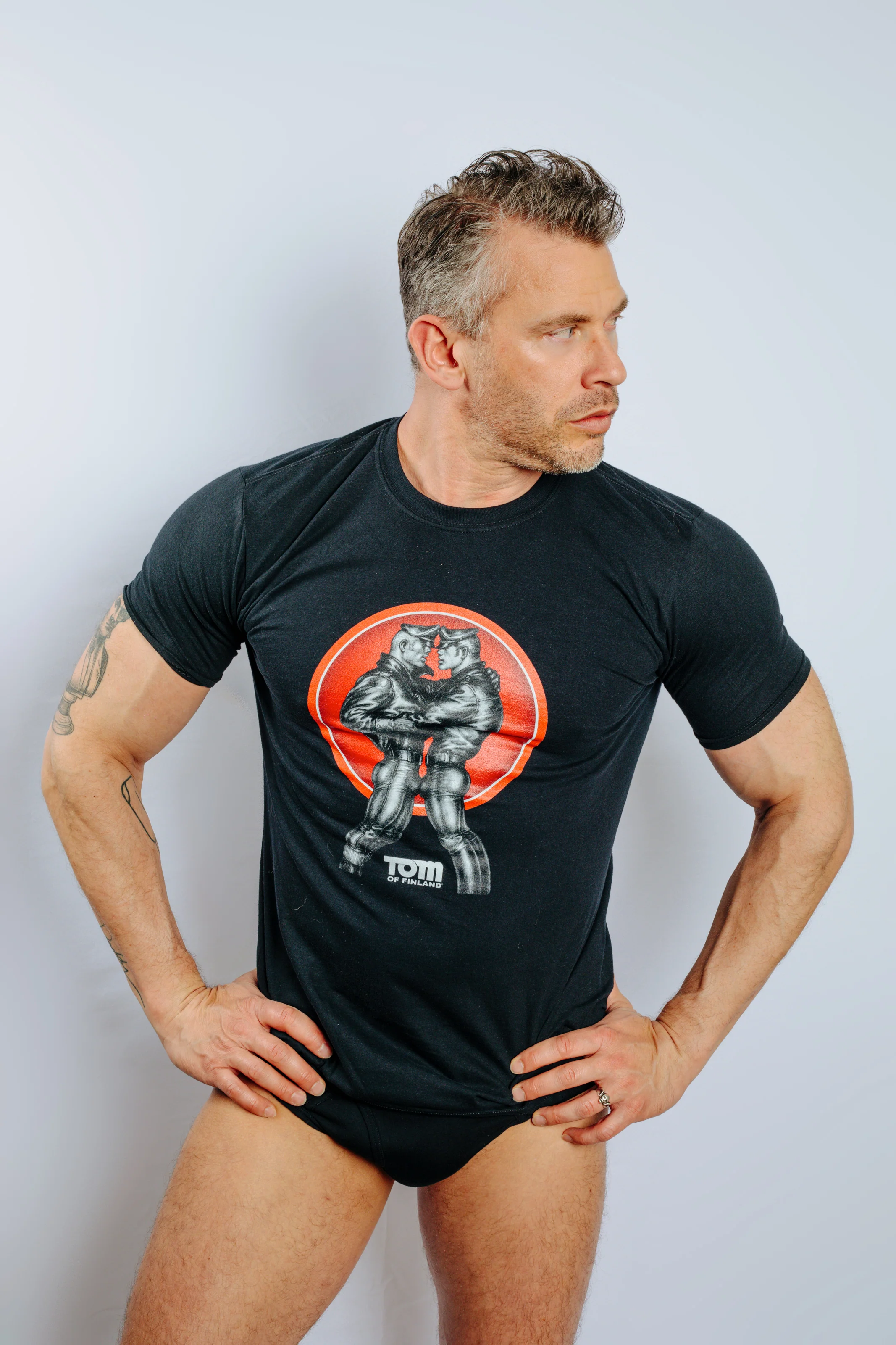 Tom of Finland Leather Duo Tee by Peachy Kings - Image 4