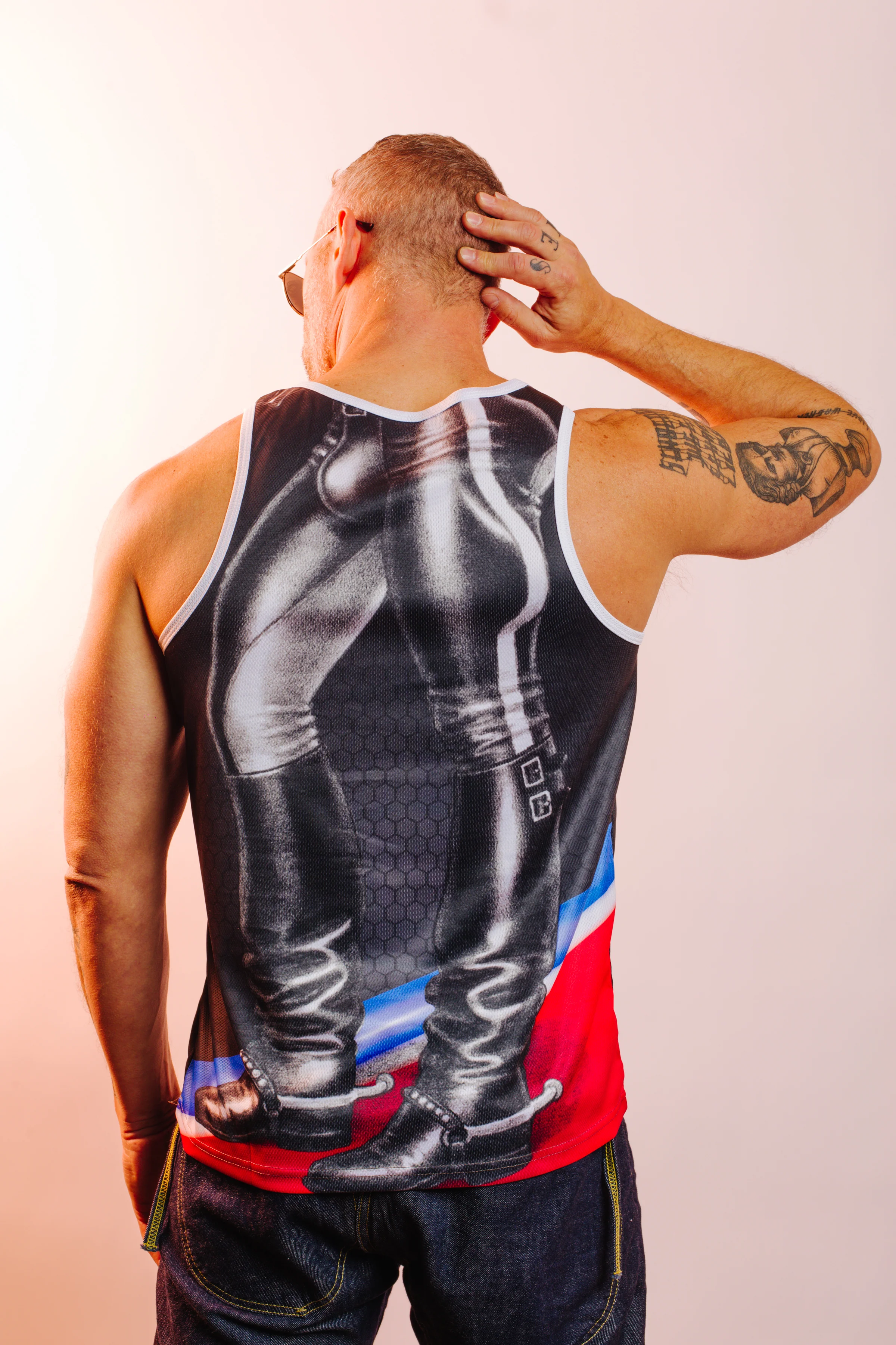 Tom of Finland Leather Stud Tank Top - Image 2
