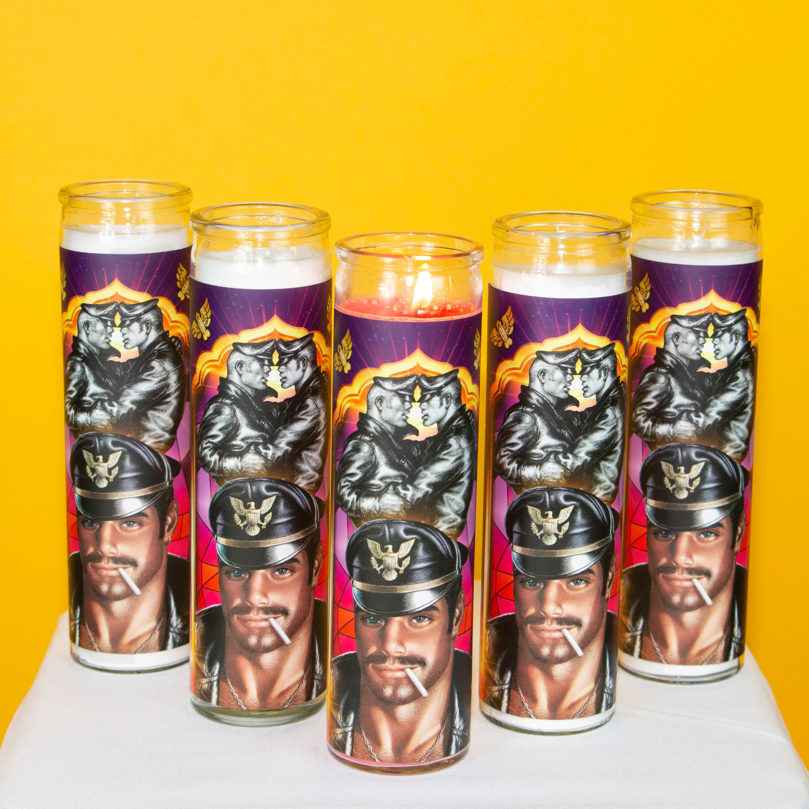 Tom of Finland "SAINT LEATHERMAN" Prayer Candle by Peachy Kings - Image 5