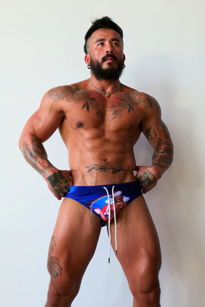 Tom of Finland SANTA Swim Brief by Peachy Kings - Image 2