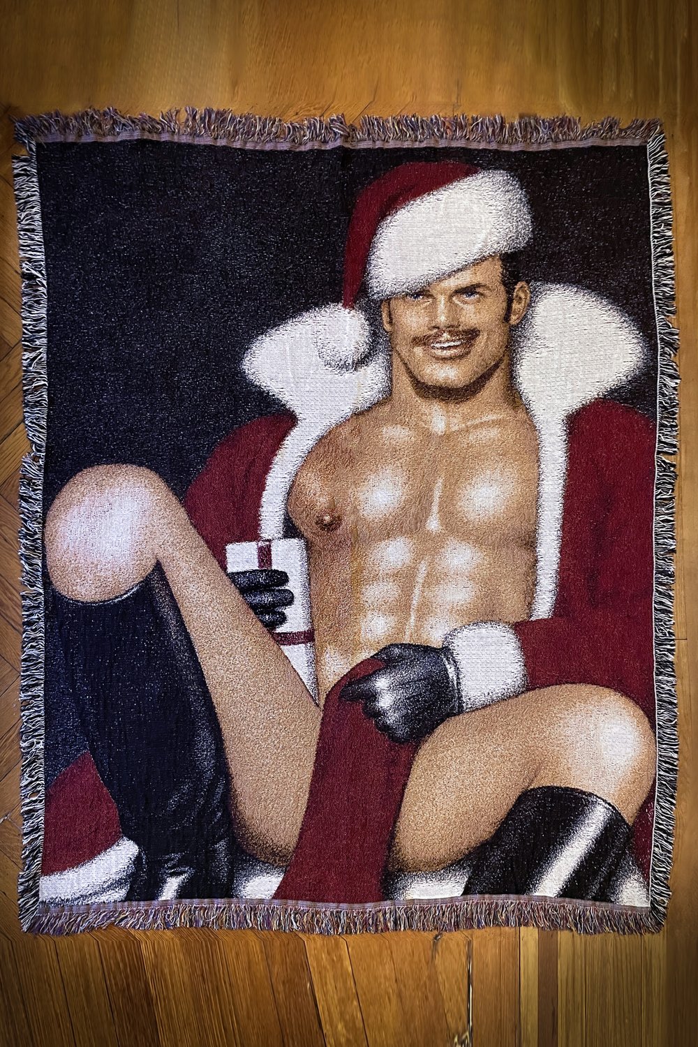 Tom of Finland Sexy Santa Woven Blanket - Image 6