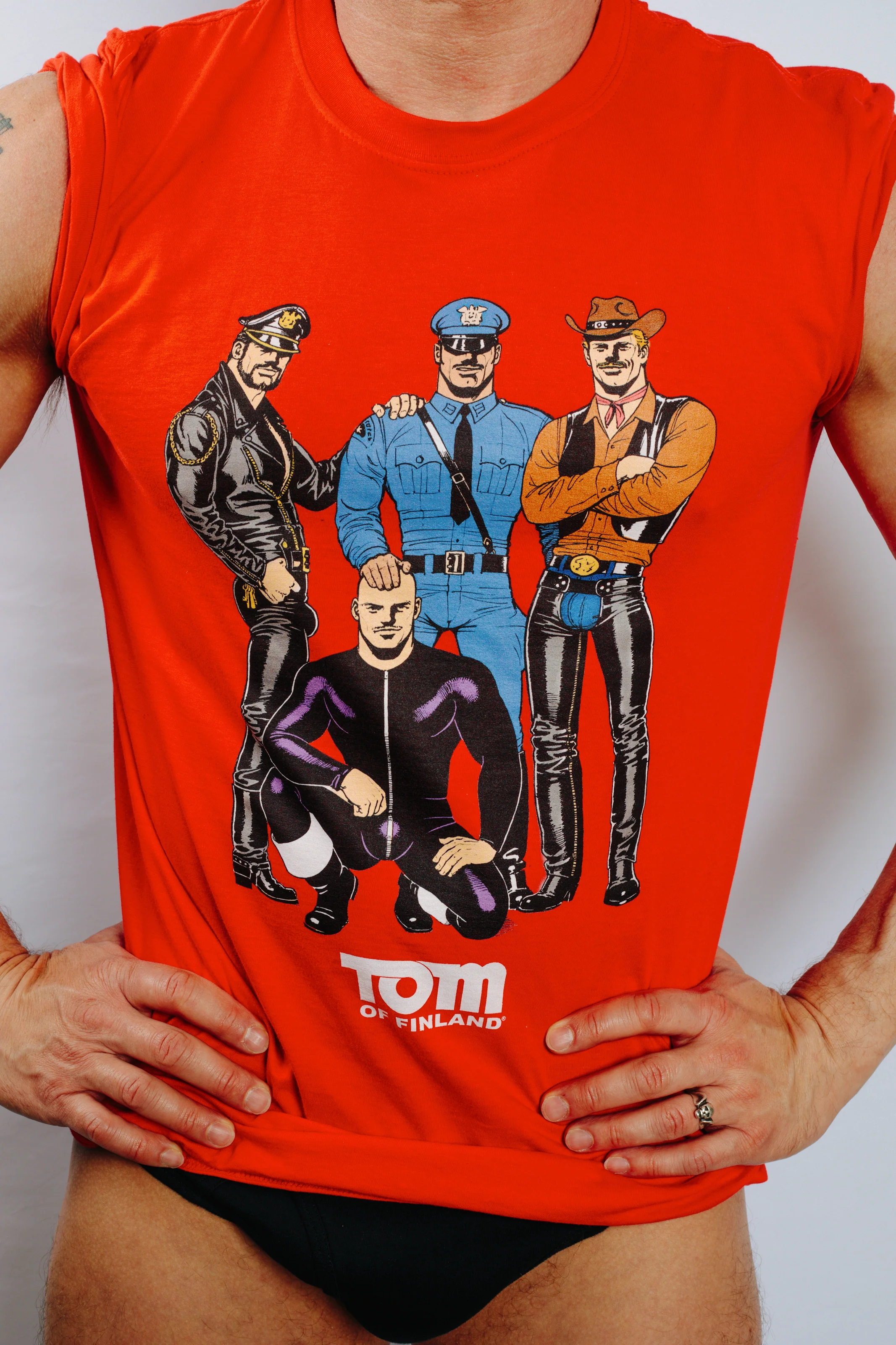 Tom of Finland Village People Tee by Peachy Kings - Image 9
