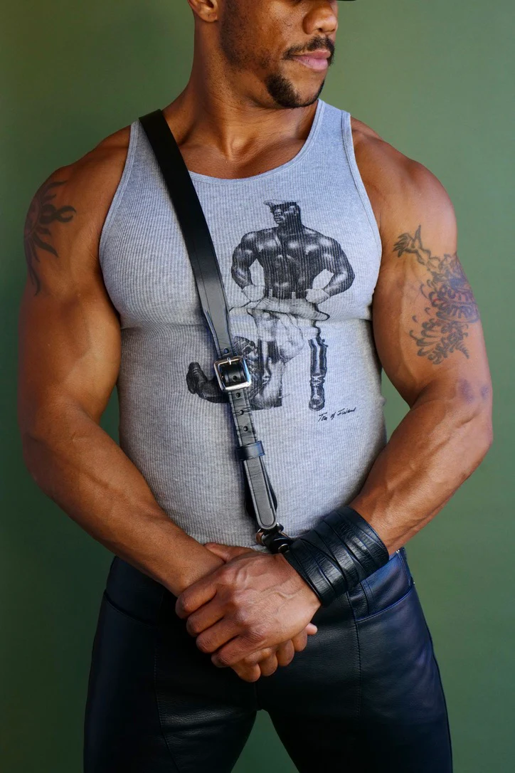 Tom of Finland WORSHIP Ribbed Tank Grey - Image 2
